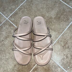 a new day Cream Sandals